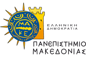 Logo of the University of Macedonia.